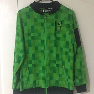 Boys minecraft creeper jacket like new